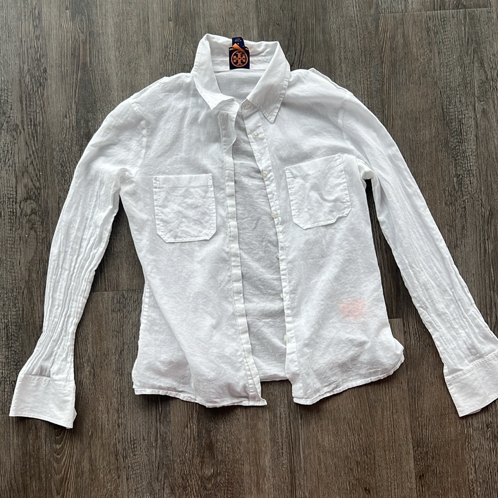 tory burch white button up